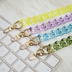 `✿' Quantity : 1 piece `✿' Acrylic Size: 2x3cm `✿' Length : 45cm/ 60cm/ 85cm/ 120cm (include buckle length) If you need the purse chain in other length, please let me know, we can tailor made for you. ☆-----------------♫---------♫--------------☆ All orders, We use special line to your destination to help avoid Custom Duty, shipping time is around 10-15 days.(dependent upon customs and the postal system). Feel free to contact us if you couldn't find what you're looking for in our store. We'll be more than happy to help you. Express shipping by DHL is also available. We will choose the best ones for you before send out. Your satisfaction is very important to me. Please contact me if you need large quantity.  Thank you for your interest and I wish you a nice day. ☆-----------------♫---------♫ Handbag Making, How To Make Handbags, Handbag Straps, Shoulder Handbag, Shoulder Handbags, Purses And Handbags, Are You The One, 1 Piece, Accessory Gift