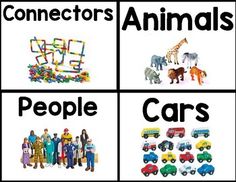 four different types of animals and people with the words'connectors'in them