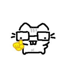 an image of a cat with glasses on it's face and a coin in its mouth