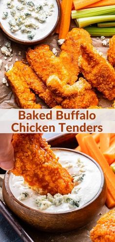 baked buffalo chicken tenders with ranch dip