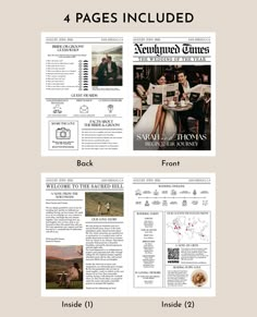 an image of a newspaper with two pages in the middle and one page on the bottom