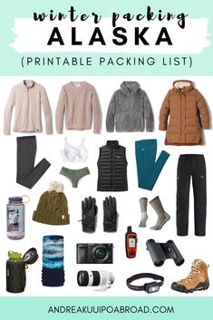 winter packing alaska printable packing list