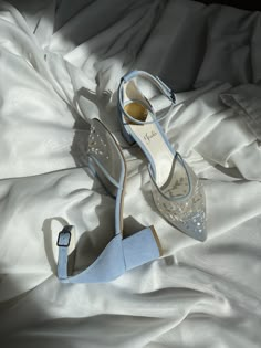 Bridal shoes 'ALINA' are handcrafted from soft blue Italian suede and leather with handmade embroidery on soft mesh and have a 5.5 cm / 2.2 inches low block heel. These wedding sandals feature a comfortable ankle strap and sturdy heels. In addition, they are decorated with beads and sequins on the toe part. These shoes for the bride can also be made with kitten heels.  Inside there is a soft memory foam insole, which gives a feeling of additional comfort when walking. Tunit outsole is made of a Blue Bridal Shoes Simple, Blue White Wedding Shoe, Brides Maid Shoes Dusty Blue With Bow, Dusty Blue Heels, Blue Wedding Shoes For Bride, Bridal Shoes Blue, Blue Wedding Heels, Blue Wedding Sandals, Vintage Wedding Shoes