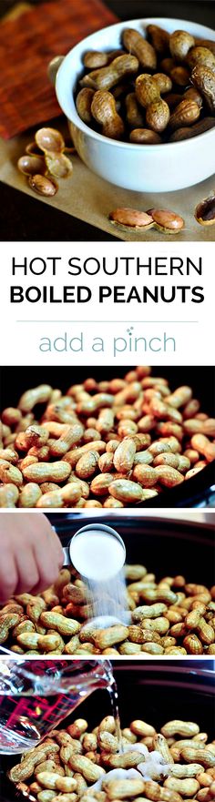 the process for making boiled peanuts is shown