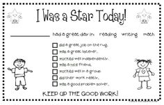 i was a star today printable worksheet for students to practice reading and writing