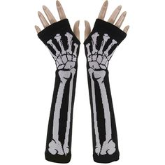 Rock Skeleton, White Halloween Costumes, Dark Rock, Long Fingerless Gloves, Gloves White, Black Punks, Winter Mittens, Skeleton Halloween, Long Gloves