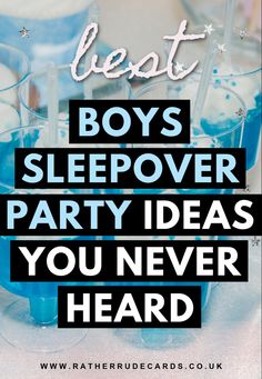 DIY creative boys sleepover party ideas and slumber party ideas for boys