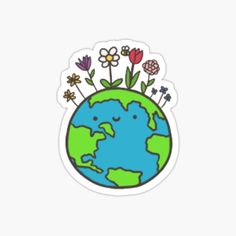 an image of the earth with flowers on it and text that reads $ 2 68