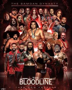 the bloodline wrestling team is shown in this poster