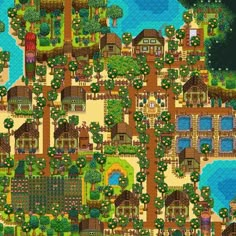 the legend of zelda's town map is shown in this screenshote