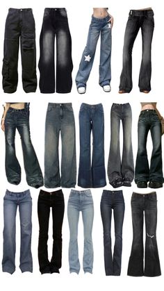 Y2k Jeans Flared, 2000s Pants Jeans, Y2k Fitted Denim Jeans, Blue Non-stretch Y2k Jeans, Cheap Y2k Style Full-length Flare Jeans, Street Style Outfits Casual, Outfits 70s, Modest Dresses Casual, Aesthetic Outfit Ideas