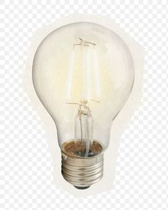 an old fashioned light bulb on a transparent background png image with no background clipart