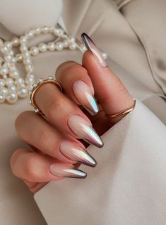 Nude chrome nails are a stunning and versatile choice, offering a balance between natural elegance and high-gloss modernity. With the rise of minimalist and chic designs, nude chrome nails have become Minimal Holiday Nails Almond, Cute Nails Wedding, Simple Elegant Nails Coffin, Trendy Winter Nails 2024, Winter Chrome French Tip Nails, Winter Metallic Nails, Dark Fall Nail Art, Boujie Nail Designs, Chrome Ombre Nails Almond