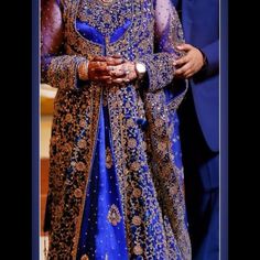 Golu Designer Pakistani Wedding Valima Dress Valima Dress, Wedding Dress Color, Pakistani Wedding Dress, Colored Wedding Dresses, Pakistani Wedding, Blue Gold, Designer Dresses, Color Blue, Wedding Dress