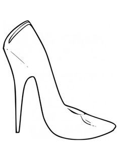 a drawing of a high heeled shoe