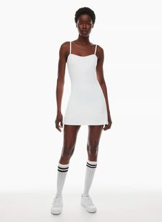 BUTTER TENNIS SWEETHEART SPORTS DRESS | Aritzia Fitted Sleeveless Tennis Dress With Built-in Bra, Summer Athleisure Dresses With Built-in Bra, Stretch Mini Tennis Dress With Built-in Bra, Sporty Spring Dresses With Built-in Bra, Casual White Mini Dress With Built-in Bra, White Casual Mini Dress With Built-in Bra, Mini Tennis Dress With Built-in Bra For Workout, Sporty Mini Dress With Built-in Bra For Workout, White Stretch Mini Dress With Built-in Bra