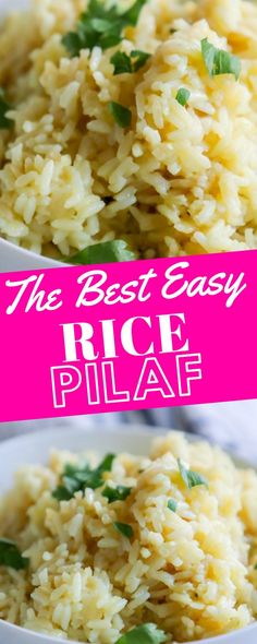 the best easy rice pilaf recipe is made with just three ingredients and it's ready to be eaten