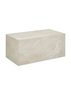 a white marble block on a white background