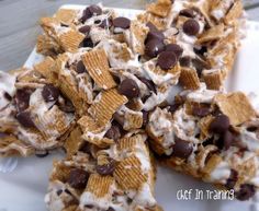 chocolate chip cheetos with marshmallows and chocolate chips on the side