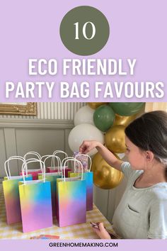 10 Eco friendly party bag filler ideas for kids aged 5-9 years old. Low waste and budget friendly alternatives to plastic tat. Party Bag Alternative, Eco Friendly Party, Kids Party Bags Fillers, Filler Ideas, Paper Party Bags, Cardboard Puzzle, Party Bags Kids, Sustainable Toys, Low Waste