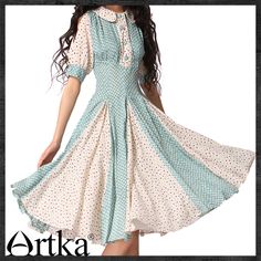 Artka Retro Shirtdress Fairy Couture, Lacey Tops, Old Dresses, Witch Outfit, Doll Costume, Shirtdress, Modest Outfits