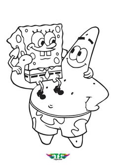 spongebob and patrick coloring pages to print for kids - spongebob and patrick coloring pages