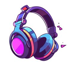 headphones with colorful designs on them