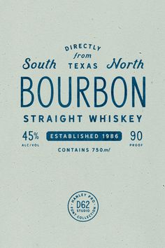 the label for bourbon straight whiskey