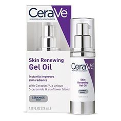 CeraVe Anti Aging Gel Serum for Face to Boost Hydration | With Ceramide Complex, Sunflower Oil, and Hyaluronic Acid | 1 Ounce Brand: CeraVeColor: WHITE,VIOLETFeatures: [ CERAMIDE OIL GEL ] Skin Renewing Gel Oil is formulated with CeraPlex, a unique blend of 5 ceramides and sunflower oil to instantly improve skin's radiance. [ HYDRATE & MOISTURIZE ] This serum for face adds a boost of hydration, leaving skin looking and feeling smoother and more radiant with a glowy, yet non-greasy finish. [ ANTI Cerave Night Cream, Cerave Moisturizer, Cerave Skincare, Serum For Face, Face Hydration, Hydrating Serum, Gel Moisturizer, Facial Oil, Sunflower Oil