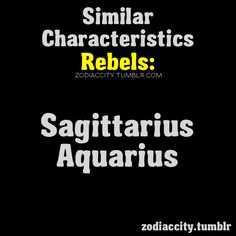 the zodiac sign for sagittarius and aquarius is shown in white on black