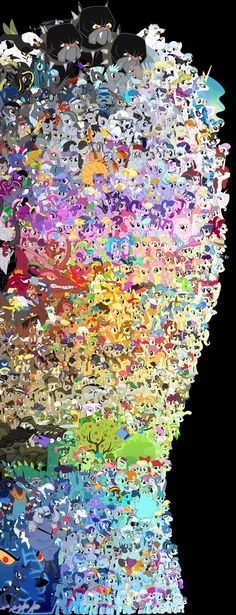 an image of a man's head made up of many different colored objects