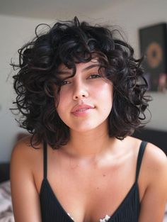 Explore Top Curly Bob Haircuts: Styles for Every Face Shape & Hair Type Chic Curly Bob, Curly Hair A Line Bob, Triangle Bob Curly Hair, Type 3 Curly Hair Bob, Curling A Bob Haircut, Curly Bob Haircut, Curly Bob Haircuts, Face Shape Hair