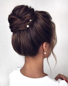 Bride Hairstyles Updo, Wedding Hair Brunette, Summer Hairstyles For Long Hair, Bridal Hair Updo, Trendy Wedding Hairstyles, Wedding Hair Inspiration, Hair Up Styles, Hairstyles For Long Hair