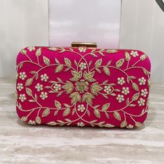 A gorgeous clutch comes with a detachable chain. ALL SALES ARE FINAL Chic Rectangular Wallet As Gift, Chic Rectangular Wallet As A Gift, Pink Rectangular Box Bag For Evening, Pink Rectangular Evening Box Bag, Elegant Pink Shoulder Bag For Festive Occasions, Elegant Handheld Wallets For Gifts, Elegant Handheld Wallets Perfect For Gifts, Chic Pink Box Bag For Party, Elegant Pink Clutch As Gift