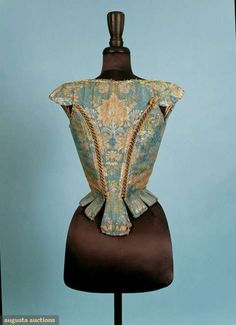 Stays or Bodice, circa 1700-1720 1700 Fashion, Augusta Auctions, 1860 Fashion, Museum Fashion, Dress Forms