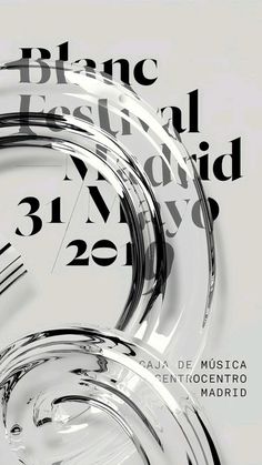 an advertisement for a music festival in black and white, with the words blauc national