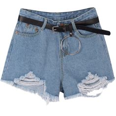 High Waisted Ripped Shorts, Shorts High Waisted, Cute Pants, Destroyed Denim