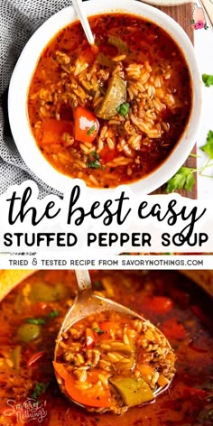 the best easy stuffed pepper soup recipe