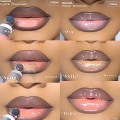 Sims 4 Lip Liner, Lip Liner And Gloss Combo Black Women, Lipstick Combos, Lips Combo, Full Lips Makeup, Maquillage On Fleek, Lip Combos