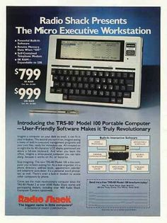 an advertisement for the radio shack computer workstation, with instructions on how to use it