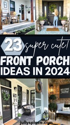 Front Porch Ideas Front Porch Furniture Layout, Porch Furniture Layout, Modern Front Porch Decor, Front Porch Chairs, Front Porch Seating, Spring Front Porch Decor, Modern Front Porches, Front Porch Bench, Small Porch Decorating