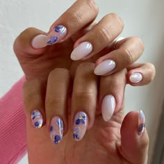 Summery Nails, Floral Nail, Cute Summer Nails, Almond Acrylic Nails, Cute Gel Nails, Short Acrylic Nails Designs, Fabulous Nails, Birthday Nails, Dream Nails