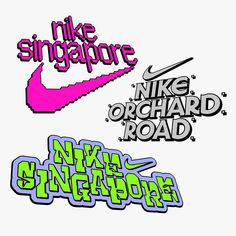 three different type of stickers with the words mike or richard road