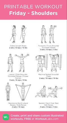 the printable workout guide for women and men