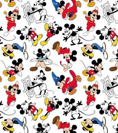 the mickey mouse pattern is very colorful