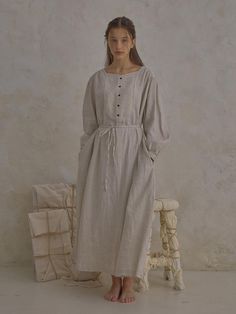 Composition : 100% washed linenColor : Agnes button dressCountry of Origin : KOREA Spring Linen Buttoned Dress, Neutral Daywear Dress With Buttons, Neutral Dress With Button Closure For Daywear, Neutral Dresses With Button Closure For Daywear, Linen Midi Dress With Buttons, Beige Linen Dress With Buttons, Relaxed Fit Linen Dress With Buttons For Daywear, Relaxed Fit Linen Dress With Buttons, Neutral Linen Day Dresses