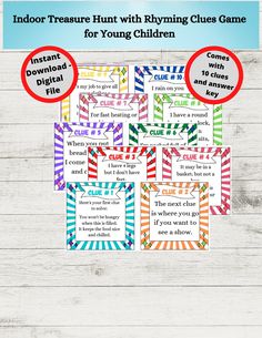 the printable game for young children includes four different colors and sizes, including red, white