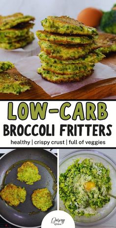 low carb broccoli fritters that are healthy and easy to make