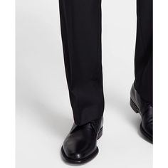 Add timeless style and comfort to your sophisticated look with these stretch wool-blend suit pants from Michael Kors. Featuring a classic tailored fit at the waist that relaxes through the hips and thighs, with a straight leg for easy mobility. Flat front and side slant pockets plus a hidden zip fly with hook-and-button closure for a clean aesthetic. Permanent creases and stretch wool-blend fabric keep you looking polished while allowing a full range of motion. Complete your signature style with this essential building block for your flex work-chic wardrobe. Slim Fit Straight Pants For Business, Business Slim Fit Straight Pants, Elegant Straight Fit Formal Pants, Slim Fit Tapered Leg Business Bottoms, Business Casual Pants With Welt Pockets, Business Slim Fit Tapered Leg Bottoms, Business Slim Fit Tapered Leg Pants, Elegant Slim Fit Work Pants For Business, Business Slim Fit Straight Leg Bottoms