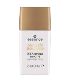 Schenke deiner Haut einen strahlenden Look mit den essence Drop OF sunshine Bronzing Drops. Die leichten Tropfen sind in einem neutralen Bronzeton gehalten. Mit dezenten Perlen lassen sich leicht in die Haut einarbeiten und verleihen dir einen sonnengeküssten und gesunden Look. Das enthaltene Glycerin versorgt deine Haut mit der Feuchtigkeit, die sie verdient - und duftet dabei himmlisch nach Kokosnuss. Achte darauf, die Flasche vor dem Auftragen der Bronzing Drops gut zu schütteln. Du kannst sie entweder einzeln verwenden, um einen intensiveren Effekt zu erzielen, oder sie mit deiner Lieblings-Hautflege oder Foundation mischen. So erhältst du einen strahlenden Teint.\n-Gesundes und leuchtendes Finish\n-Kokosnuss-Duft\n-Kann einzeln oder gemischt mit Hautpflegeprodukten verwendet werden Essence Bronzing Drops, Essence Wishlist, Essence Makeup Products, Essence Bronzer, Essence Skincare, Bronzing Drops, Burr Basket, Preppy Skincare, Essence Makeup